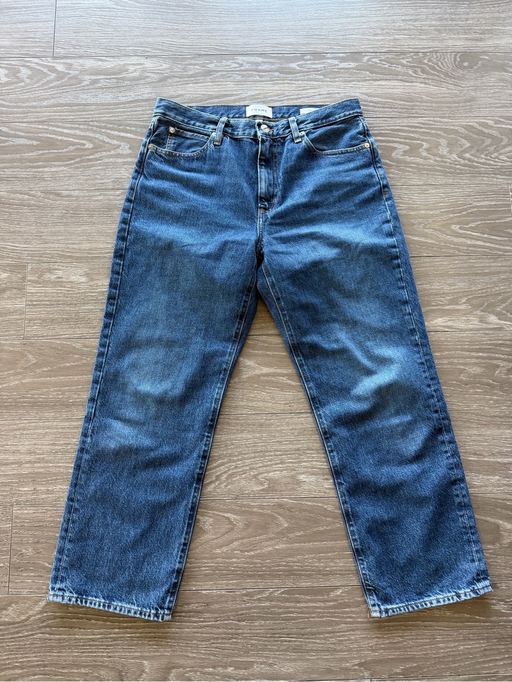 Frame-The hang Women’s Mid Rise Relaxed Straight-Leg Ankle Jeans - Picture 4 of 6